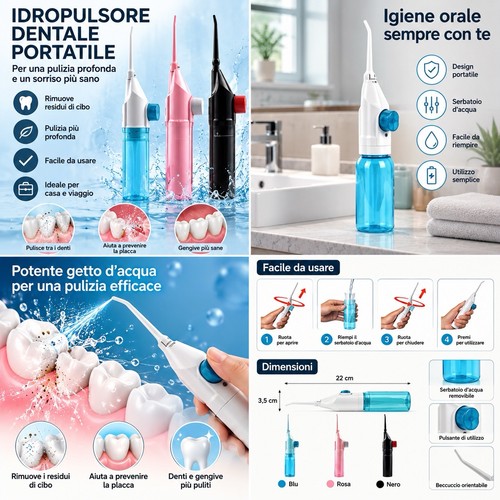 Idropulsore dentale portatile